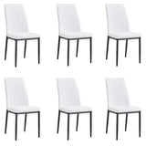 ZUN Modern Dining Chairs Set of 6, Side Dining Room/Kitchen Chairs, Faux Leather Upholstered Seat and WF312263AAK