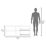 Luray Wall Cabinet kitchen in Melamine wit 4 Doors and Open Storage, Natural Oak B128P287518