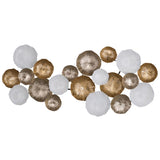 39.5" x 18" Metal Contemporary Wall Decor Accent, Large Hanging Sculpture for Bedroom Entryway W2078130251