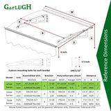 ZUN DA4734W Series Door Window Awning Made of 0.137 Inch Thick Crystal Solid Polycarbonate Sheet and W2205P180054