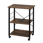 ZUN Baker's Rack 3-Tier Kitchen Utility Microwave Oven Stand Storage Cart Workstation Shelf 91614107