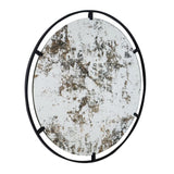 D31.5x0.5" Theodor Mirror with industrial design Round Mirror with Metal Frame for Wall Decor & W2078124323