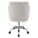 ZUN Champagne and Chrome Swivel Office Chair B062P182758