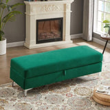 Storage Bench Solid Color 2 Seater Furniture Living Room Sofa Stool 60690311