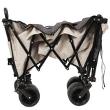 Foldable Wagon with Extended Tailgate, Extra Long Extender Wagon Cart,Beach Wagon Cart Heavy Duty W2932P289383