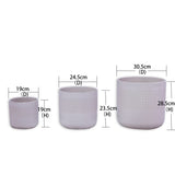 Handmade White Ceramic Planter Set of 3 , Indoor & Outdoor Flower Pots for W3273P322255