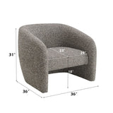 Livia Brown & Gray Tweed Accent Chair B2726P354511