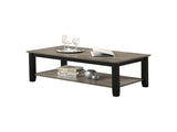 Coffee Table With Open Shelf In Dark Brown And Grey SR016384