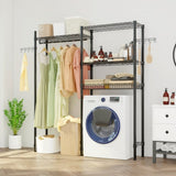 ZUN The Washer and Dryer Storage Shelf,Wire Garment Rack Heavy Duty Clothes Rack,Laundry Room Drying 59624800