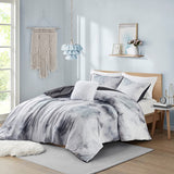 King/Cal King Watercolor Tie Dye Printed Comforter Set with Throw Pillow B035P203248