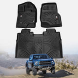 TPE All Weather Floor Mats Fit for Ford F150 2015-2025 Waterproof Floor W2801P282471