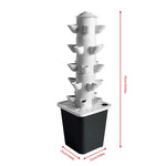 ZUN 25-pots Vertical Garden Planter Smart Garden Kit with Pump Movable Water Tank for Gardening Lover 77093138