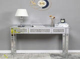 FCH Silver MDF Mirror Surface Broken Glass Three Pumping Computer Desk 43240235