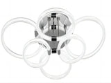 Modern LED, Flush Mount Ceiling Light with Dimmable Remote Control, 6Rings Acrylic Fixture for 33790869