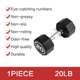 20LBS Premium Octagonal Dumbbell, Large Numbers, Hard Chrome Plated Handle Dumbbells to Assist with 93232226