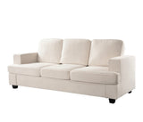 Modern Velvet Sofa, Comfortable 3 Seater Couch with Deep Seating and High-Density Foam, Loose Back B2735P292328