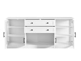U-Style 58.3" Modern Buffet Sideboard with 4 Doors & 2 Drawers, Adjustable Shelves, Power Outlet, N711P437648K