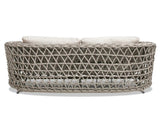 Everly 63.5" Woven Frame Barrel Deep Seating Patio Loveseat Sofa, Oat Beige Axroma Olefin B2719P245983