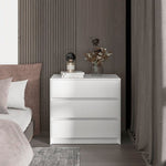 ZUN White 3-Drawer Dresser B062P175075