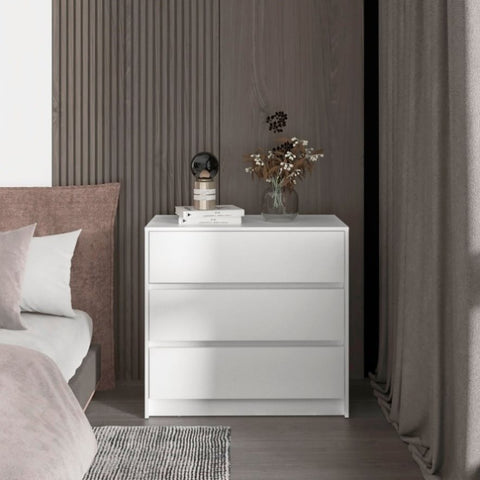 ZUN White 3-Drawer Dresser B062P175075