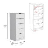 Basilea 5 Drawers Tall Dresser, Pull Out System -White B20092123