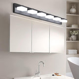 (Same as W1340110609/L2015) Modern 6-Light Black LED Vanity Mirror Light Fixture For Bathrooms And W1340P206830