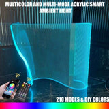 ZUN Modern Curved RGB Table Lamps for Bedrooms and Desks - Futuristic Ambient Mood Lighting for Gaming 60909449