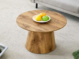 Natural Wood Grain MDF Round Coffee Table - 21.6" Diameter, 19.7" Height.Natural Wood Grain Texture W2920P232763