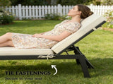 Foldable Chaise Lounge Cushion Set of 2 01453016