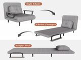 Folding Sofa Bed 5-in-1 Convertible Chair - 5-Position Adjustable Backrest with Pillow, Space-Saving 68109542