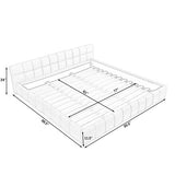 King size Upholstered Bed Frame Thick Fabric, Chenille Fabric Grounded Queen Size Platform Bed W487P246686