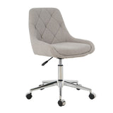 Modern teddy fleece fabric with chrome legs living room furniture dining chair, soft and W210127513