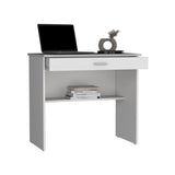 80 C Writting Desk, Compact Workstation with Drawer and Lower Shelf B070P173215