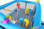 ZUN Multifunctional Jump 'n Slide Inflatable Bouncer for Kids Complete Setup with Blower - 198" x 180" W1677115481