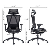 High Back Mesh Office Chair8360HW-BK W3326P330176