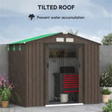 Steel Storage Shed Garden Tool house 7' x 4' White-AS 84765017