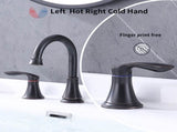 2-Handle 8 inch Widespread Bathroom Sink Faucet Oil-Rubbed Bronze Lavatory Faucet 3 Hole 360&deg T3177P277548