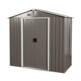 8ft x 4ft Outdoor Metal Storage Shed with Metal foundation,Gray W54057422