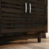 83 Inch Electric Fireplace TV Console, for TVs up to 95 inches, Minimal Assembly, Charcoal-Brown GL-B108P160221