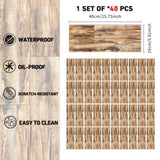 40 Pcs Wood Graining Peel & Paste Tilesing Detachable Self-Adhesive Wear Resistant 44350329