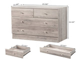 Modern Simple 4-Drawer Dresser Nightstand Gray 74731690