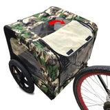 ZUN Camouflage Foldable Bicycle Trailer Bike Trailer for Camping Pet Dog Cat Luggage Carry 97660378