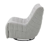 ZUN ACME Talmon Glider Recliner w/Swivel, Oyster Chenille LV03071