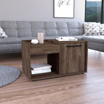 ZUN Velvet Coffee Table, One Open Shelf, Single Door Cabinet B128P148822