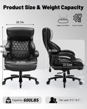 600LBS Large Heavy Duty Office Chair,Big and Tall Office Chair for Heavy People, High Back Executive T3697P339111