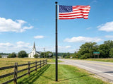 25FT Telescoping Flagpole Kit, 3 Display Modes with 3x5 American Flag & Professional Accessories, 03629586