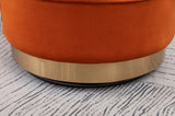 Wania Contemporary Velvet Swivel Chair, Orange T2574P164514