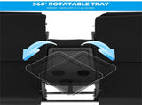 2 Seater Porch Swing Chair with Handy Storage and 360&deg Rotatable Tray Black 77579737