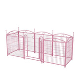 ZUN Dog Playpen Indoor 32 inch 8 Panels Metal Dog Pen Pet Dog Fence Outdoor Exercise Pen with Doors, W368P234002