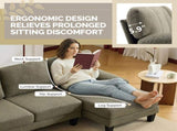 U-Shaped Convertible Sectional Sofa with 2 Chaise Lounges, 4-Seater Modular Couch with Removable & 04004595
